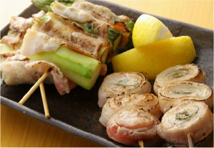Hakata Motsunabe, fresh fish and charcoal grilled skewers Nobosemon